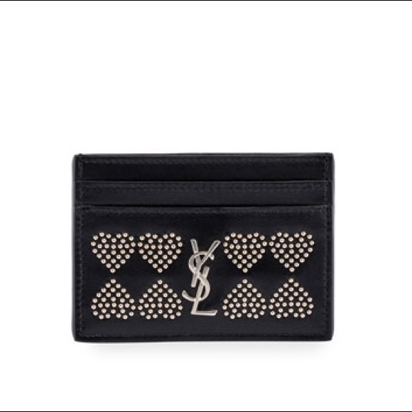 Yves Saint Laurent Handbags - YSL yves saint laurent card case wallet heart stud